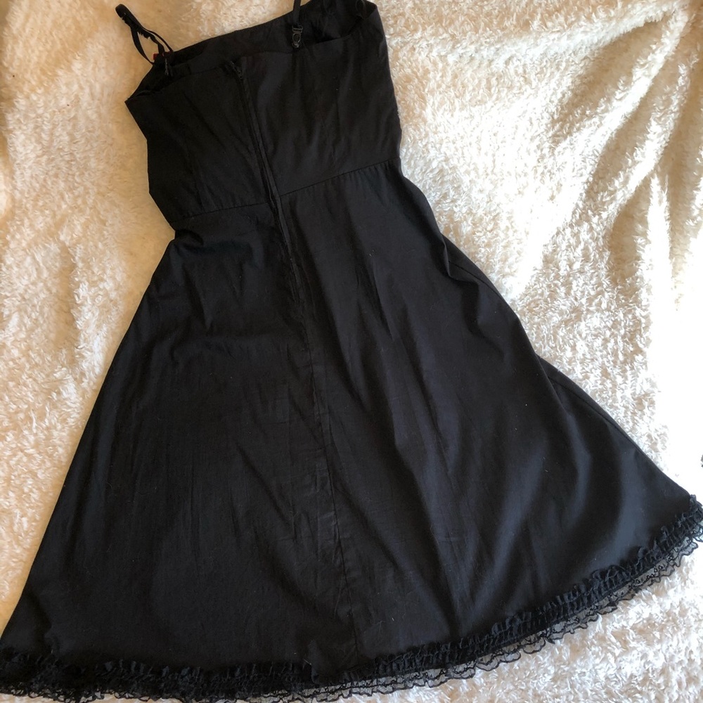 Lucky 13 Black Rockabilly Vintage style Dress - Picture 4 of 8